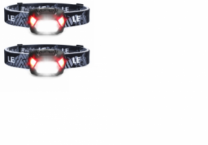 Lepro Head Torch (2 Pack) - wodoszczelne lampki czołowe LED zasilane bateriami IPX6 (2 pack) (zestaw nie zawiera baterii)