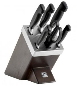 Zestaw noży  ZWILLING Four Star 35145-000-0 (Blok samoostrzący, Nożyczki, Nóż x 5)