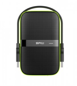 Dysk zewnętrzny HDD Silicon Power Armor A60 (4TB; 2.5; USB 3.2; 5400 obr/min; Green-Black; SP040TBPHDA60S3K)