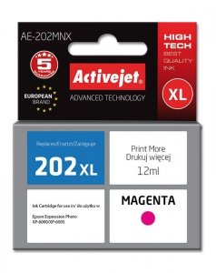 Activejet AE-202MNX Tusz  (zamiennik Epson 202XL H34010; Supreme; 12 ml; czerwony)