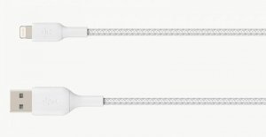 Kabel Belkin BoostCharge Braided Lightning to USB-A Cable 1m oplot White