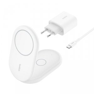BELKIN ŁADOWARKA MAGSAFE SKŁADANA 2W1 QI2 ZASILACZ CZARNA