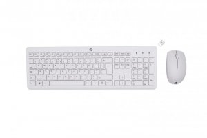 Zestaw klawiatura + mysz HP 230 Wireless Mouse and Keyboard Combo bezprzewodowe białe 3L1F0AA