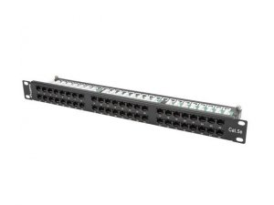 Patch panel Lanberg PPU5-1048-B (1U; 19; kat. 5e; 48xRJ-45)
