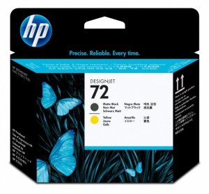 HP Inc. Głowica nr 72 Czarny Matowy & Żółty C9384A