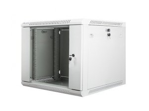 Lanberg Szafa instalacyjna wisząca 19'' 9U 600X600mm szara (drzwi        szklane)