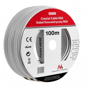 Maclean Kabel przewód koncentryczny satelitarny 1.0CCS RG6 100M MCTV-572