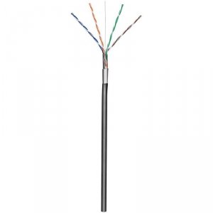 Techly Kabel skrętka zewnętrzna F/UTP Cat5e 4x2 drut CCA 305m czarny