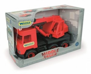 Wader Dźwig czerwony 38 cm Middle Truck w kartonie