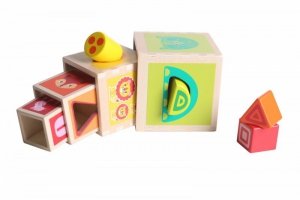 iWood Wieża z klocków Sorter drewniany