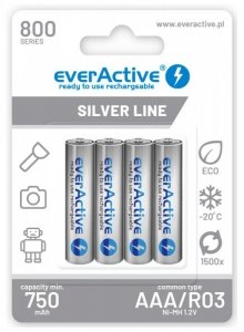 everActive Akumulatory paluszki R03/AAA 800 mAH blister 4 szt.
