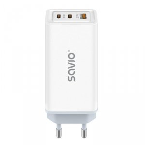 Savio Ładowarka sieciowa USB GaN 65W, Quick Charge 4.0, Power Delivery 3.0, LA-07