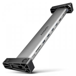 AXAGON HMC-10HLS Wieloportowy hub USB 9in1, 5Gbps, 4x USB-A, HDMI 4K/60Hz, GLAN, SD/microSD, PD 100W, 25cm USB-C kabel
