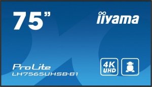 IIYAMA Monitor 75 cali LH7565UHSB-B1, 24/7, IPS, ANDROID 11, 4K, 800cd, iiSignage2, SDM, 2x HDMI, DP, 2x USB,2x 10W, RJ45, WiFi,
