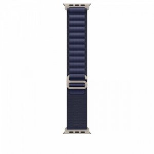 Apple Opaska Alpine w kolorze granatu do koperty 49 mm - rozmiar M - elementy z tytanu w kolorze naturalnym