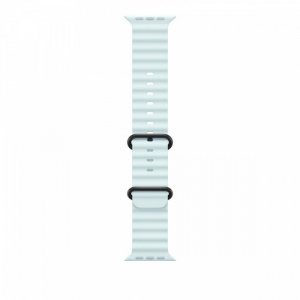 Apple Pasek Ocean w kolorze mroźnego błękitu do koperty 49 mm - elementy z tytanu w kolorze czarnym