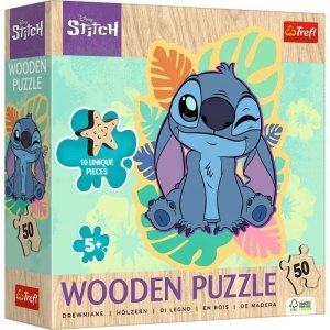 Trefl Puzzle drewniane Wesoły Stitch