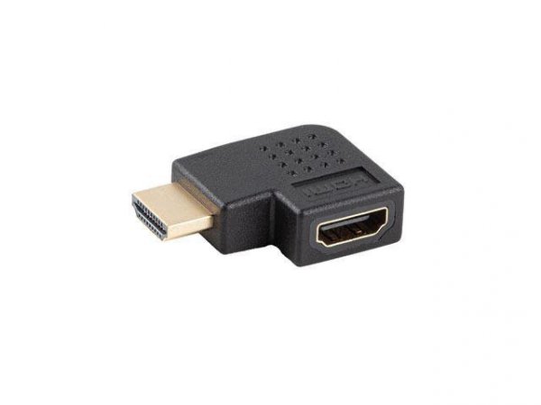 Adapter Lanberg HDMI(M) -&gt; HDMI(F) 4K kątowy lewo czarny