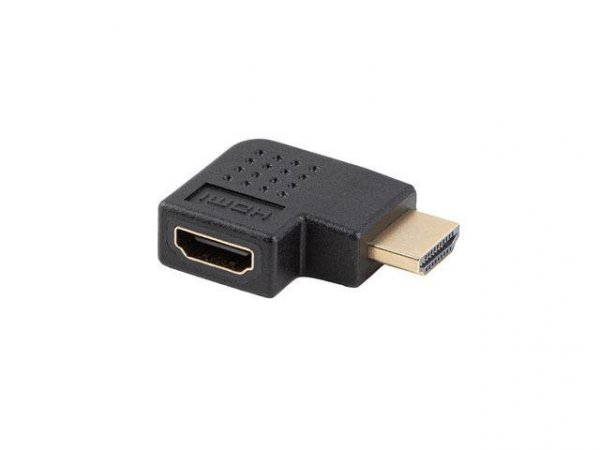 Adapter Lanberg HDMI(M) -&gt; HDMI(F) 4K kątowy prawo czarny