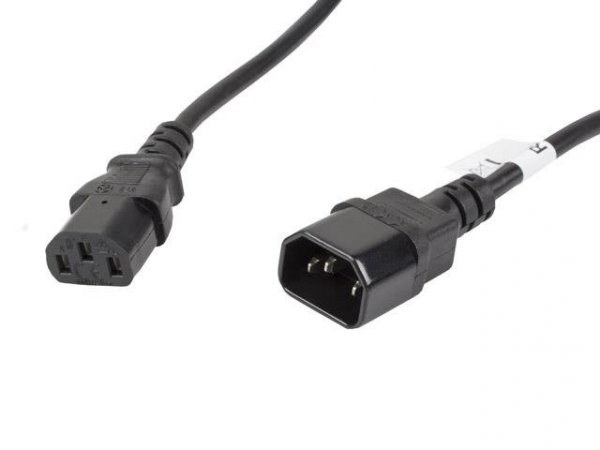Przedłużacz kabla zasilającego Lanberg IEC 320 C13 -&gt; C14 5m VDE czarny