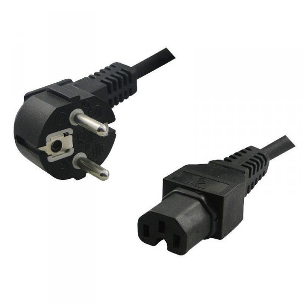 Kabel zasilający LogiLink CP105 Schuko &gt; C15 czarny 2m