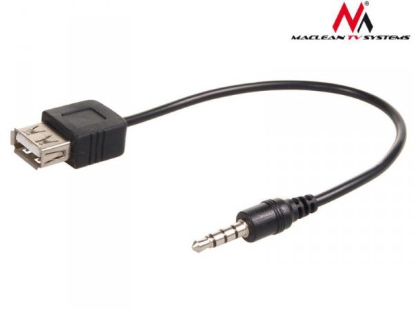Kabel adapter Maclean MCTV-693 USB 2.0 (F) -&gt; MiniJack 3,5mm