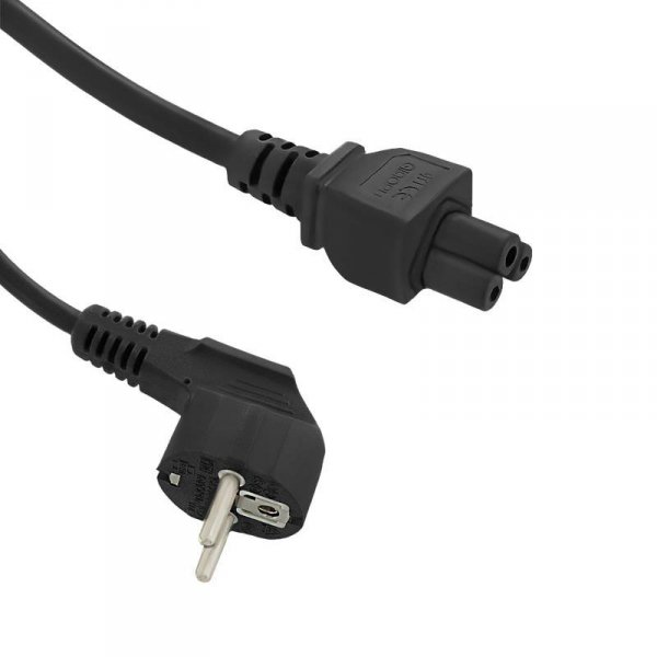 Kabel zasilający Qoltec IEC C5/SCHUKO | koniczynka | 3x0.75mm2 | 1.4m