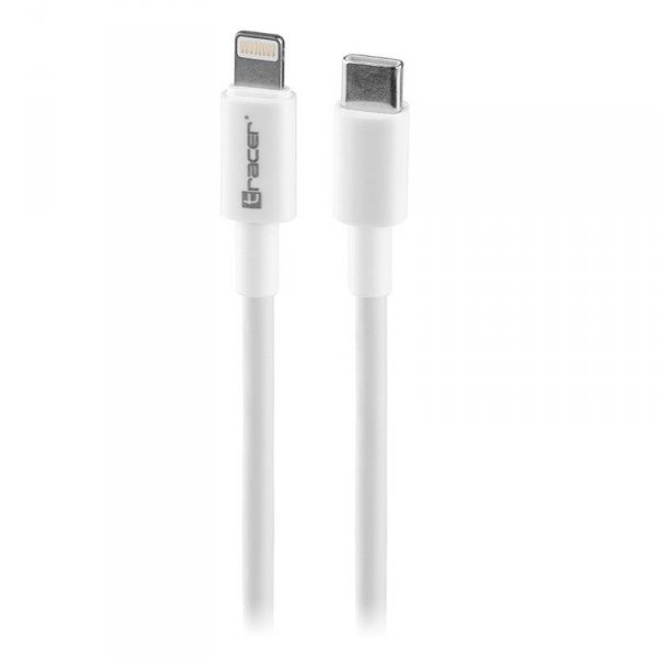 Kabel Tracer USB Type-C - Lightning M/M 1,0m biały