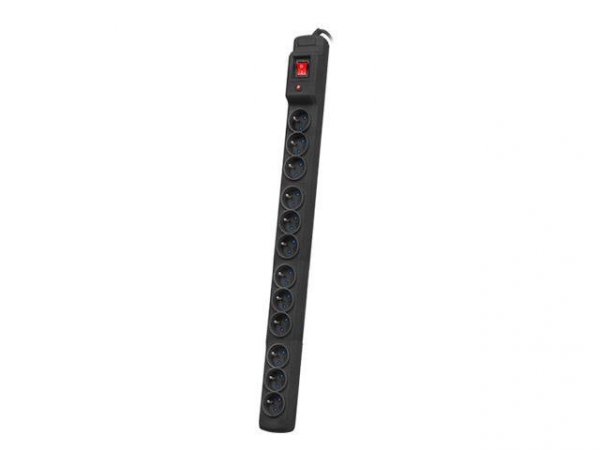 Listwa zasilająca Armac Multi M12 Rack 19&quot; 5m 12x PL, montaż pionowy, czarna