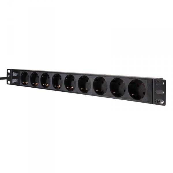 Listwa zasilająca LogiLink do szaf PDU9C03 19&quot; 16A PDU 9x Schuko 2m czarna