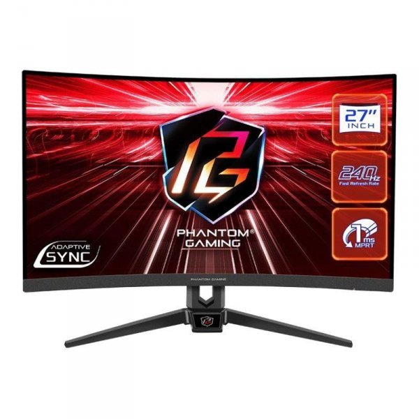 Monitor ASRock 27&quot; Curved Phantom Gaming Monitor PG27F15RS1A 2xHDMI DP głośniki 2x2W