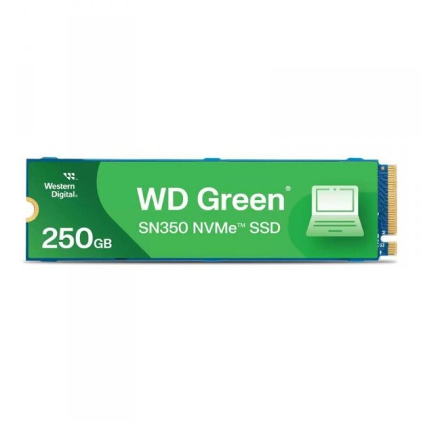 Dysk SSD WD Green SN350 250GB M.2 2280 PCIe NVMe (2400/1500 MB/s) WDS250G2G0C