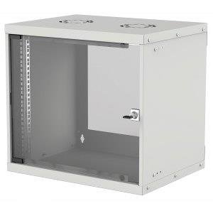 Szafa wisząca Intellinet BASIC, 9U, 540x400, Rack 19&quot;, szklane drzwi, FLATPACK, szara