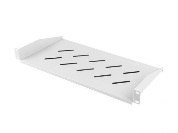 Półka do szaf Lanberg 19&quot; 350/450/600/800/1000mm szara (1U/483x220mm udźwig do 25kg)