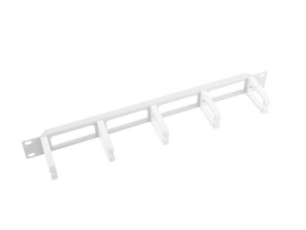 Organizer kabli Lanberg AK-1202-S 19&quot; 1U z 5 plastikowymi uchwytami - typ B szary