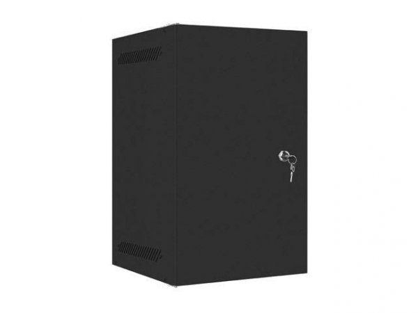 Szafa instalacyjna Rack wisząca 10&quot; 9U 280x310mm czarna Lanberg (flat pack) drzwi metalowe
