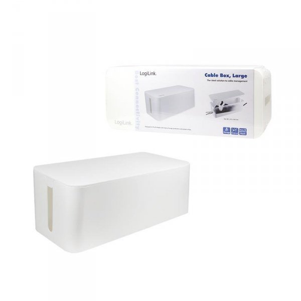 Organizer kabli LogiLink KAB0063 CableBox L, biały