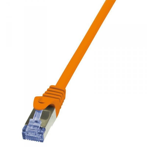 Patchcord LogiLink CQ3038S Cat.6A S/FTP 1m pomarańczowy