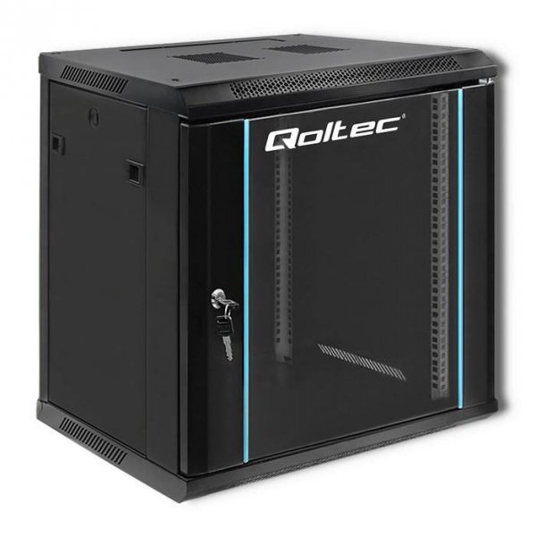 Szafa RACK Qoltec 19&quot; | 12U | 600x635x450 | Czarna | Wisząca