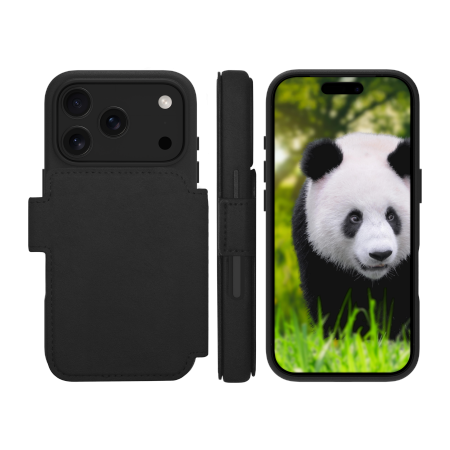 dbramante 1928 Lynge MS - skórzane etui do iPhone 17 Pro kompatybilne z MagSafe (black)