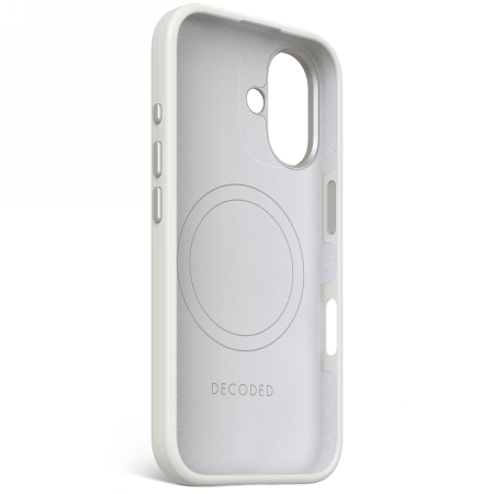 Decoded AntiMicrobial Silicone Backcover - silikonowa obudowa ochronna do iPhone 16 kompatybilna z MagSafe (stone gray)