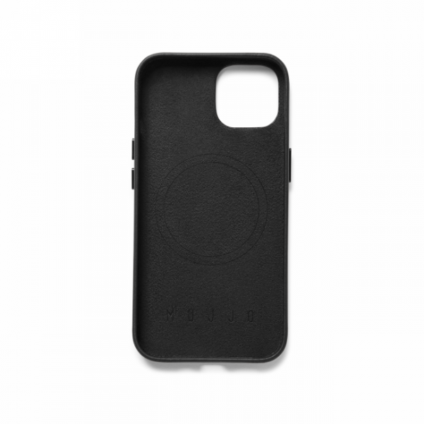 Mujjo Full Leather Case - etui skórzane do iPhone 14  kompatybilne z MagSafe (black)