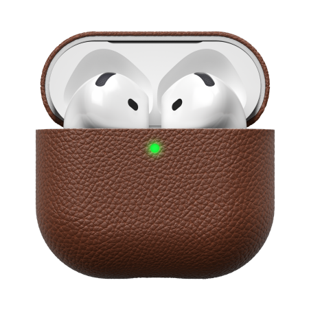 KeyBudz Artisan Series Leather Case - skórzane etui ochronne do AirPods 4 gen.(natural brown)