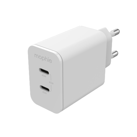 Mophie Gan Charger - ładowarka sieciowa 45W (2x USB-C) (white)