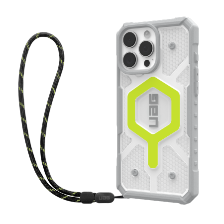 UAG Pathfinder Clear Magsafe Bundle - obudowa ochronna do iPhone 16 Pro Max kompatybilna z MagSafe oraz smycz na telefon (active