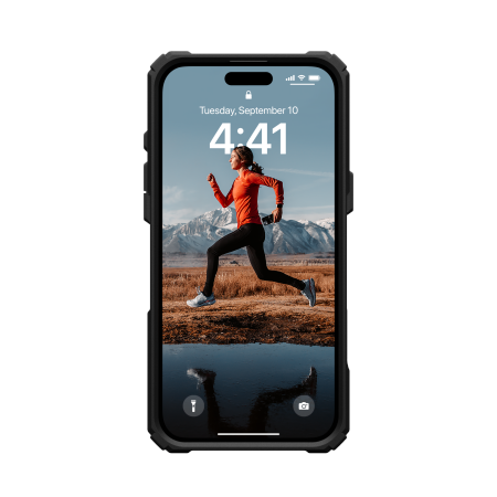 UAG Plasma XTE Magsafe - obudowa ochronna z podstawką do iPhone 16 Plus kompatybilna z MagSafe (black/orange)