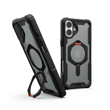 UAG Plasma XTE Magsafe - obudowa ochronna z podstawką do iPhone 16 Plus kompatybilna z MagSafe (black/orange)