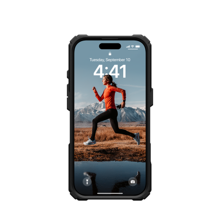 UAG Plasma XTE Magsafe - obudowa ochronna z podstawką do iPhone 16 Pro kompatybilna z MagSafe (black/orange)