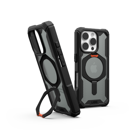 UAG Plasma XTE Magsafe - obudowa ochronna z podstawką do iPhone 16 Pro kompatybilna z MagSafe (black/orange)