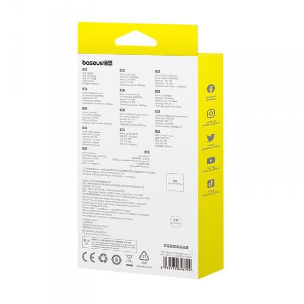 Kabel Baseus Superior Typ C-Typ C 30W 2m (biały)